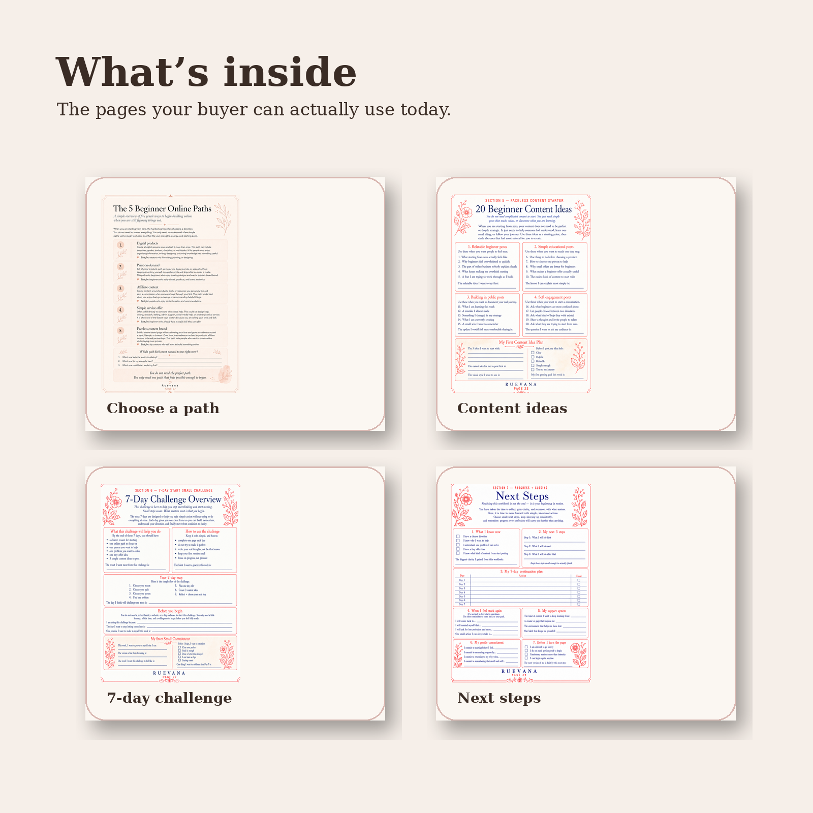 THE START SMALL KIT GUIDED WORKBOOK