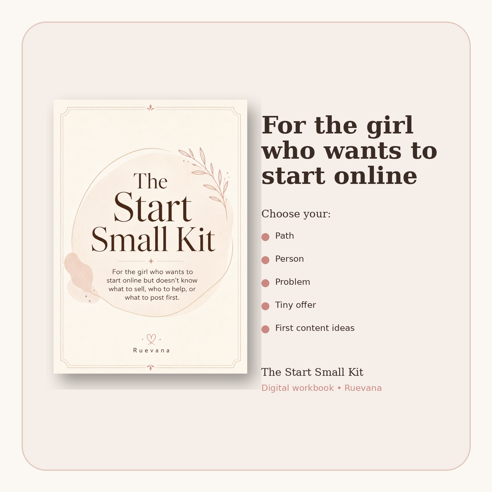 THE START SMALL KIT GUIDED WORKBOOK